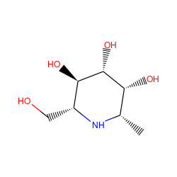 C[C@@H]1N[C@H](CO)[C@@H](O)[C@H](O)[C@@H]1O ZINC000003785913