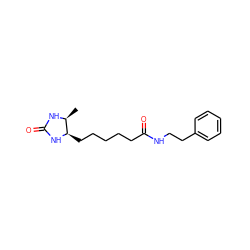 C[C@@H]1NC(=O)N[C@@H]1CCCCCC(=O)NCCc1ccccc1 ZINC000002876610