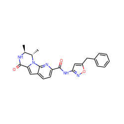 C[C@@H]1NC(=O)c2cc3ccc(C(=O)Nc4cc(Cc5ccccc5)on4)nc3n2[C@H]1C ZINC000148437245