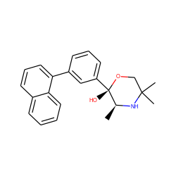 C[C@@H]1NC(C)(C)CO[C@@]1(O)c1cccc(-c2cccc3ccccc23)c1 ZINC000053243061