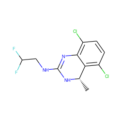 C[C@@H]1NC(NCC(F)F)=Nc2c(Cl)ccc(Cl)c21 ZINC000029130761