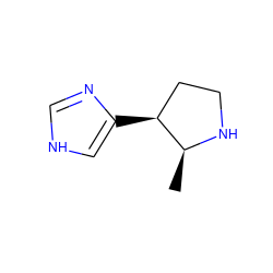 C[C@@H]1NCC[C@@H]1c1c[nH]cn1 ZINC000013902685