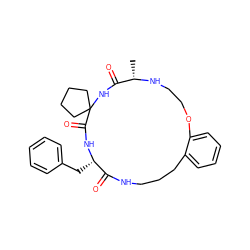 C[C@@H]1NCCOc2ccccc2CCCNC(=O)[C@H](Cc2ccccc2)NC(=O)C2(CCCC2)NC1=O ZINC001772581431