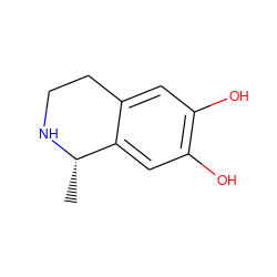 C[C@@H]1NCCc2cc(O)c(O)cc21 ZINC000004027288