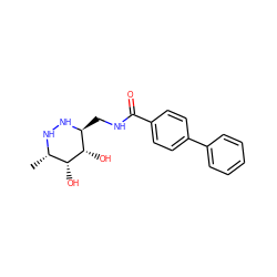 C[C@@H]1NN[C@@H](CNC(=O)c2ccc(-c3ccccc3)cc2)[C@H](O)[C@@H]1O ZINC000053230010