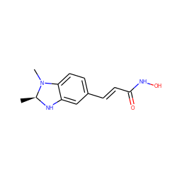 C[C@@H]1Nc2cc(/C=C/C(=O)NO)ccc2N1C ZINC000169684708