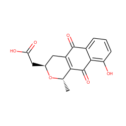 C[C@@H]1O[C@@H](CC(=O)O)CC2=C1C(=O)c1c(O)cccc1C2=O ZINC000001559602