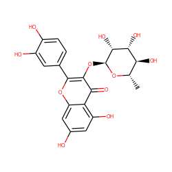 C[C@@H]1O[C@@H](Oc2c(-c3ccc(O)c(O)c3)oc3cc(O)cc(O)c3c2=O)[C@H](O)[C@H](O)[C@H]1O ZINC000004175638