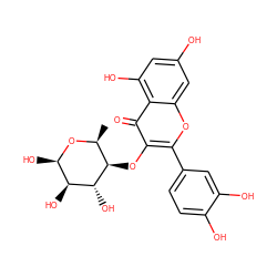 C[C@@H]1O[C@H](O)[C@H](O)[C@@H](O)[C@@H]1Oc1c(-c2ccc(O)c(O)c2)oc2cc(O)cc(O)c2c1=O ZINC000253639123