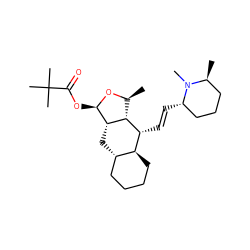 C[C@@H]1O[C@H](OC(=O)C(C)(C)C)[C@H]2C[C@H]3CCCC[C@@H]3[C@@H](/C=C/[C@H]3CCC[C@H](C)N3C)[C@@H]12 ZINC000036289065