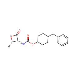 C[C@@H]1OC(=O)[C@@H]1NC(=O)OC1CCC(Cc2ccccc2)CC1 ZINC000096283424