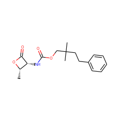 C[C@@H]1OC(=O)[C@@H]1NC(=O)OCC(C)(C)CCc1ccccc1 ZINC000148983178