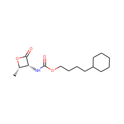 C[C@@H]1OC(=O)[C@@H]1NC(=O)OCCCCC1CCCCC1 ZINC000148835143