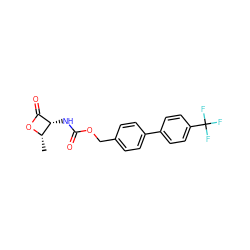 C[C@@H]1OC(=O)[C@@H]1NC(=O)OCc1ccc(-c2ccc(C(F)(F)F)cc2)cc1 ZINC000148757833