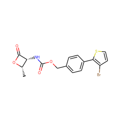 C[C@@H]1OC(=O)[C@@H]1NC(=O)OCc1ccc(-c2sccc2Br)cc1 ZINC000299828204