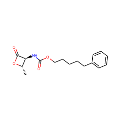 C[C@@H]1OC(=O)[C@H]1NC(=O)OCCCCCc1ccccc1 ZINC000096283421