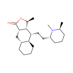 C[C@@H]1OC(=O)[C@H]2C[C@H]3CCCC[C@@H]3[C@@H](CC[C@H]3CCC[C@H](C)N3C)[C@@H]12 ZINC000028006319