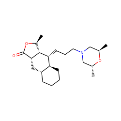 C[C@@H]1OC(=O)[C@H]2C[C@H]3CCCC[C@@H]3[C@@H](CCCN3C[C@@H](C)O[C@H](C)C3)[C@@H]12 ZINC000028000228