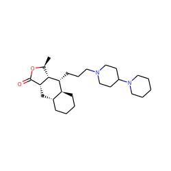 C[C@@H]1OC(=O)[C@H]2C[C@H]3CCCC[C@@H]3[C@@H](CCCN3CCC(N4CCCCC4)CC3)[C@@H]12 ZINC000027994617