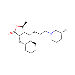 C[C@@H]1OC(=O)[C@H]2C[C@H]3CCCC[C@@H]3[C@@H](CCCN3CCC[C@@H](C)C3)[C@@H]12 ZINC000028008166