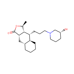 C[C@@H]1OC(=O)[C@H]2C[C@H]3CCCC[C@@H]3[C@@H](CCCN3CCC[C@@H](O)C3)[C@@H]12 ZINC000028016609