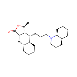 C[C@@H]1OC(=O)[C@H]2C[C@H]3CCCC[C@@H]3[C@@H](CCCN3CCC[C@@H]4CCCC[C@@H]43)[C@@H]12 ZINC000028003394