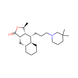 C[C@@H]1OC(=O)[C@H]2C[C@H]3CCCC[C@@H]3[C@@H](CCCN3CCCC(C)(C)C3)[C@@H]12 ZINC000028001463