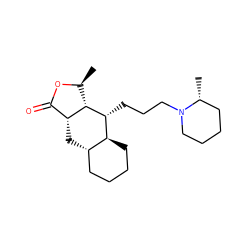 C[C@@H]1OC(=O)[C@H]2C[C@H]3CCCC[C@@H]3[C@@H](CCCN3CCCC[C@H]3C)[C@@H]12 ZINC000028014126