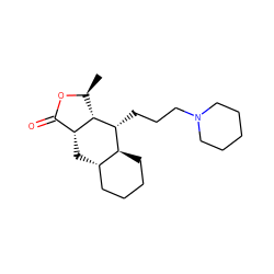 C[C@@H]1OC(=O)[C@H]2C[C@H]3CCCC[C@@H]3[C@@H](CCCN3CCCCC3)[C@@H]12 ZINC000028003516