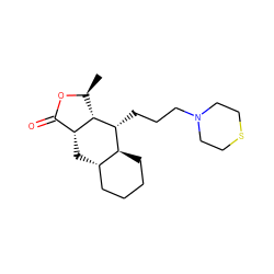 C[C@@H]1OC(=O)[C@H]2C[C@H]3CCCC[C@@H]3[C@@H](CCCN3CCSCC3)[C@@H]12 ZINC000028000244