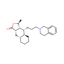 C[C@@H]1OC(=O)[C@H]2C[C@H]3CCCC[C@@H]3[C@@H](CCCN3CCc4ccccc4C3)[C@@H]12 ZINC000028004072