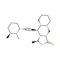 C[C@@H]1OC(=O)[C@H]2C[C@H]3CCCC[C@H]3[C@H](C#C[C@H]3CCC[C@H](C)N3C)[C@@H]12 ZINC000013443781