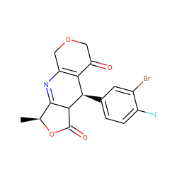 C[C@@H]1OC(=O)C2C1=NC1=C(C(=O)COC1)[C@H]2c1ccc(F)c(Br)c1 ZINC000034293422