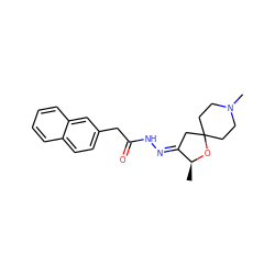 C[C@@H]1OC2(CCN(C)CC2)C/C1=N\NC(=O)Cc1ccc2ccccc2c1 ZINC000026506102