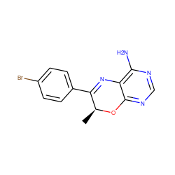 C[C@@H]1Oc2ncnc(N)c2N=C1c1ccc(Br)cc1 ZINC000169307720