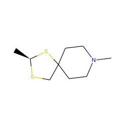 C[C@@H]1SCC2(CCN(C)CC2)S1 ZINC000027896238