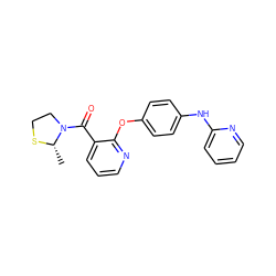 C[C@@H]1SCCN1C(=O)c1cccnc1Oc1ccc(Nc2ccccn2)cc1 ZINC000147489702