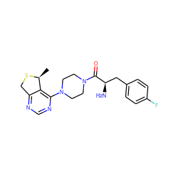 C[C@@H]1SCc2ncnc(N3CCN(C(=O)[C@H](N)Cc4ccc(F)cc4)CC3)c21 ZINC000066058868