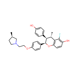 C[C@@H]1c2c(ccc(O)c2F)O[C@@H](c2ccc(OCCN3CC[C@@H](C)C3)cc2)[C@H]1c1ccc(O)cc1 ZINC000003948748