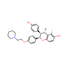 C[C@@H]1c2c(ccc(O)c2F)O[C@@H](c2ccc(OCCN3CCCCC3)cc2)[C@H]1c1ccc(O)cc1 ZINC000003948747