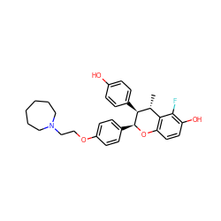 C[C@@H]1c2c(ccc(O)c2F)O[C@@H](c2ccc(OCCN3CCCCCC3)cc2)[C@H]1c1ccc(O)cc1 ZINC000028340201