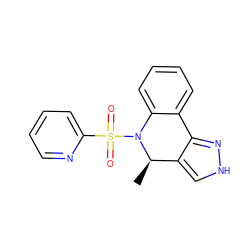 C[C@@H]1c2c[nH]nc2-c2ccccc2N1S(=O)(=O)c1ccccn1 ZINC000045255168