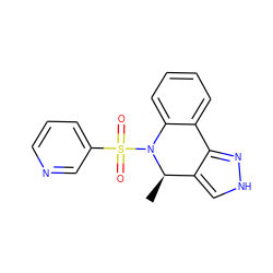 C[C@@H]1c2c[nH]nc2-c2ccccc2N1S(=O)(=O)c1cccnc1 ZINC000045299388