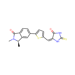 C[C@@H]1c2cc(-c3ccc(/C=C4/NC(=S)NC4=O)s3)ccc2C(=O)N1C ZINC000103231571