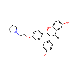 C[C@@H]1c2cc(O)ccc2O[C@@H](c2ccc(OCCN3CCCC3)cc2)[C@H]1c1ccc(O)cc1 ZINC000016051697