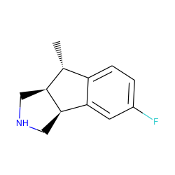 C[C@@H]1c2ccc(F)cc2[C@H]2CNC[C@@H]12 ZINC000036270565