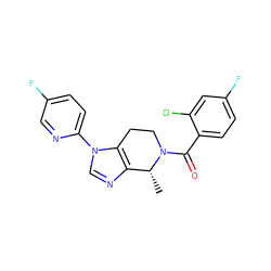 C[C@@H]1c2ncn(-c3ccc(F)cn3)c2CCN1C(=O)c1ccc(F)cc1Cl ZINC000225971513