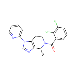 C[C@@H]1c2ncn(-c3ccccn3)c2CCN1C(=O)c1cccc(Cl)c1Cl ZINC000225992217