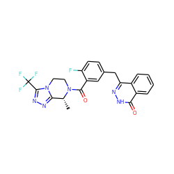 C[C@@H]1c2nnc(C(F)(F)F)n2CCN1C(=O)c1cc(Cc2n[nH]c(=O)c3ccccc23)ccc1F ZINC000208116557