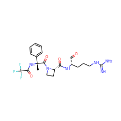 C[C@](NC(=O)C(F)(F)F)(C(=O)N1CC[C@H]1C(=O)N[C@H](C=O)CCCNC(=N)N)c1ccccc1 ZINC000003801151